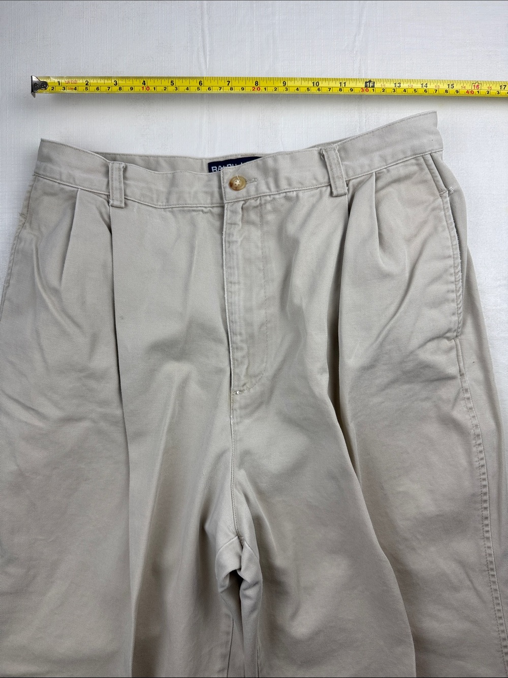 Ralph Lauren Polo Sport Light Khaki Pleated Cuffed Chino Pants Size 10P - Picture 4 of 14